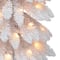 7ft. Pre-Lit Flocked White Artificial Alpine Pencil Tree, Clear Lights